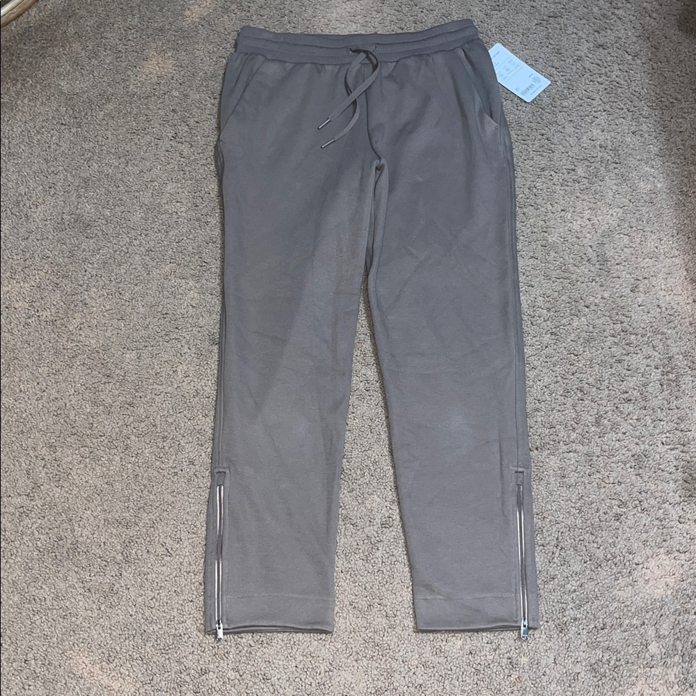 Athleta Cozy Karma‎ Zip Pants Plush Interior Pyrite Medium - Picture 3 of 9
